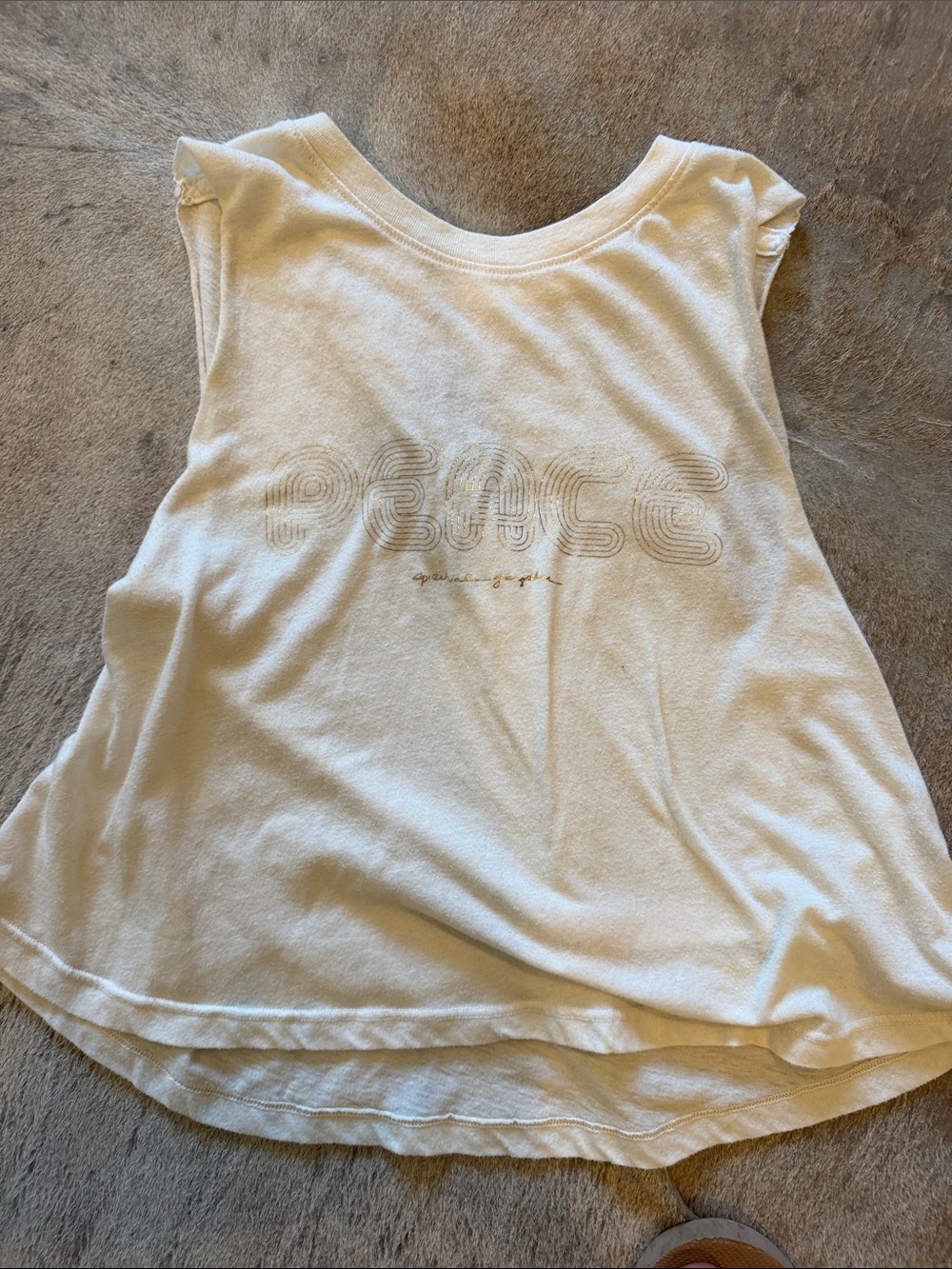 Spiritual Gangster Cream Graphic Tank Top